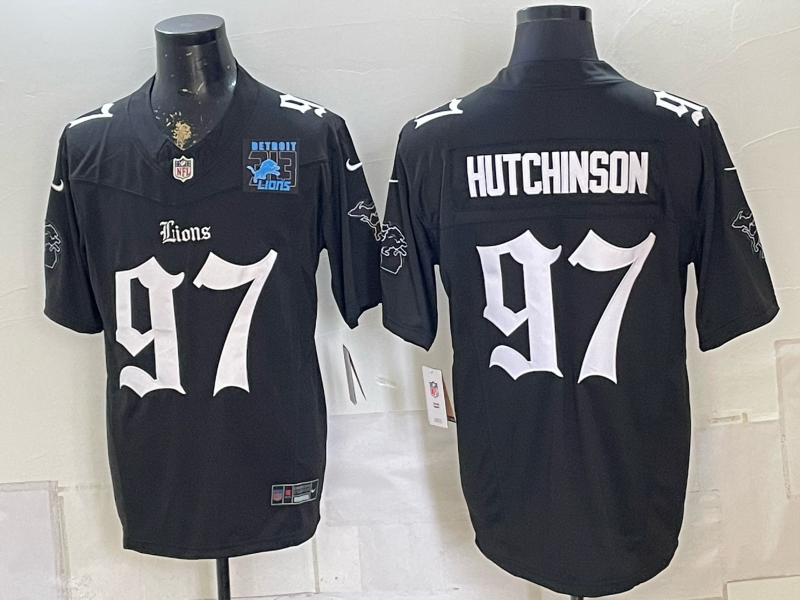 2026 Men Detroit Lions #97 Hutchinson Black Nike Limited NFL Jersey 081400